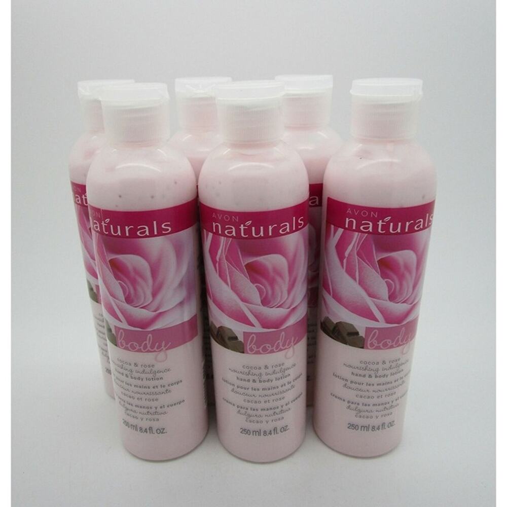 Lot of 6 Avon COCOA & ROSE Naturals Nourishing Indulgence Hand Body Lotion NEW
